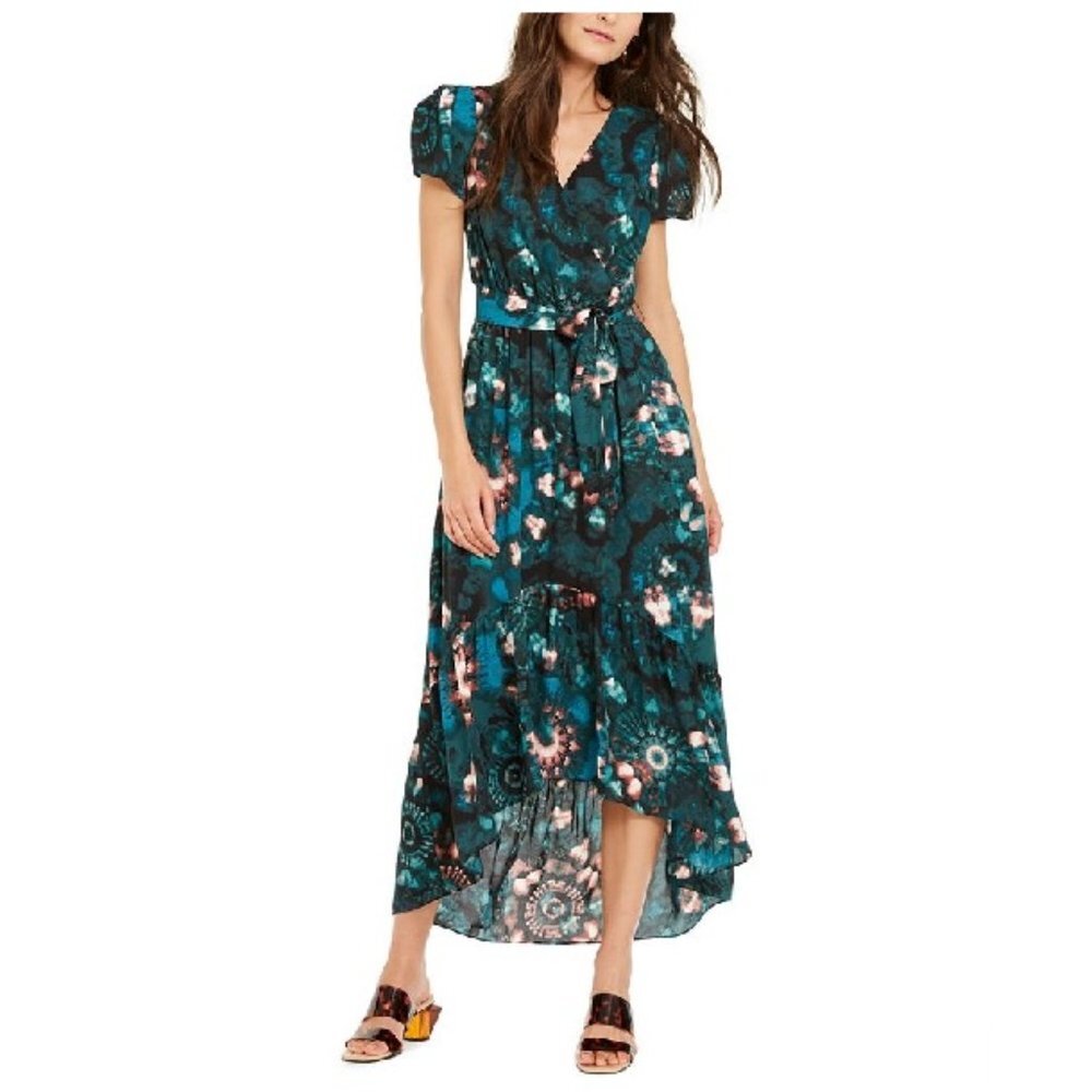 INC Puff-Sleeve High-Low Dress